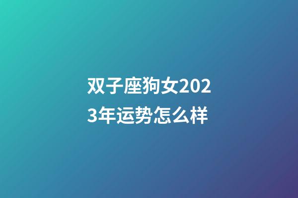 双子座狗女2023年运势怎么样-第1张-星座运势-玄机派