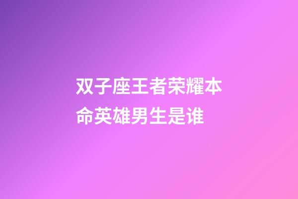 双子座王者荣耀本命英雄男生是谁-第1张-星座运势-玄机派