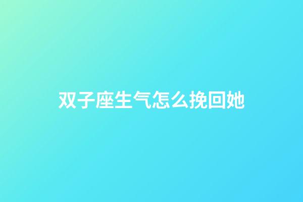 双子座生气怎么挽回她-第1张-星座运势-玄机派