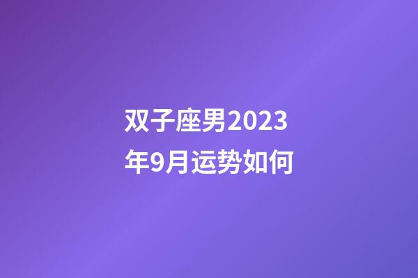 双子座男2023年9月运势如何-第1张-星座运势-玄机派