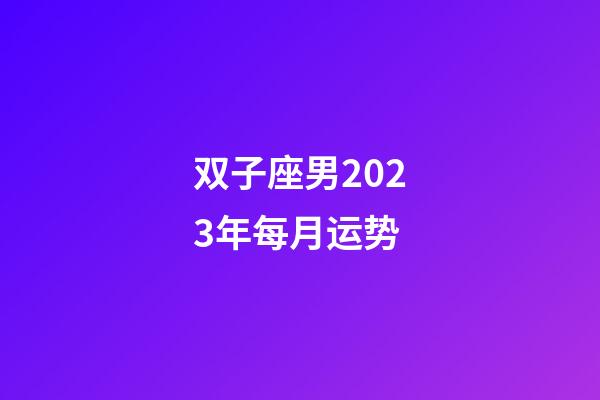 双子座男2023年每月运势-第1张-星座运势-玄机派