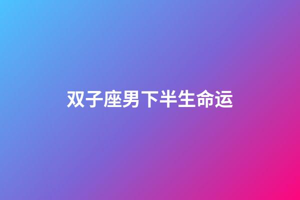 双子座男下半生命运-第1张-星座运势-玄机派