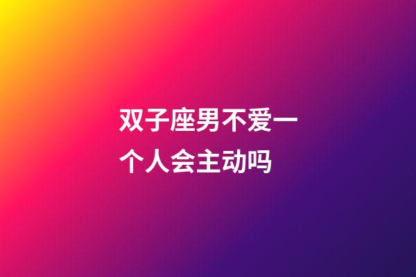 双子座男不爱一个人会主动吗-第1张-星座运势-玄机派