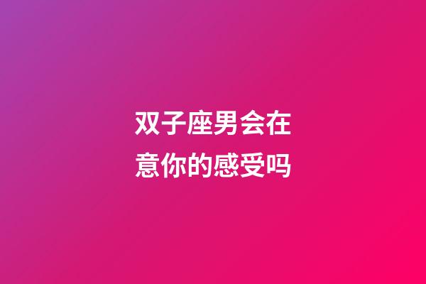 双子座男会在意你的感受吗-第1张-星座运势-玄机派