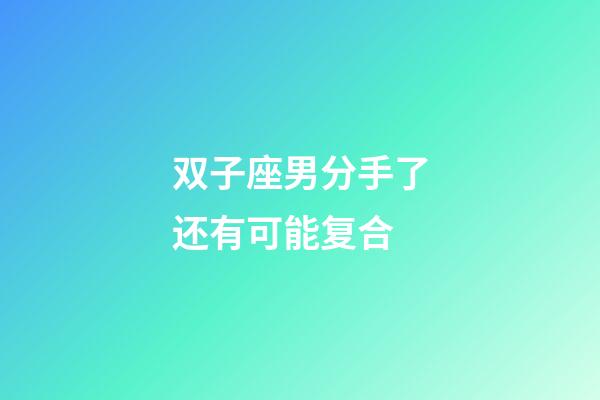 双子座男分手了还有可能复合-第1张-星座运势-玄机派