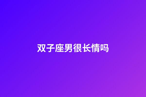 双子座男很长情吗-第1张-星座运势-玄机派
