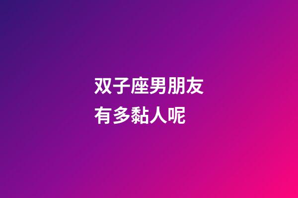 双子座男朋友有多黏人呢-第1张-星座运势-玄机派