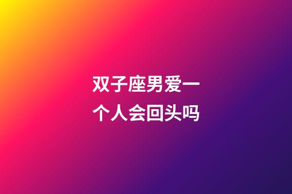 双子座男爱一个人会回头吗-第1张-星座运势-玄机派
