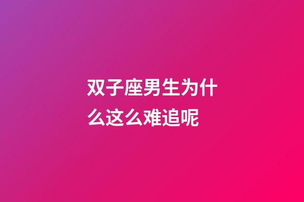 双子座男生为什么这么难追呢-第1张-星座运势-玄机派