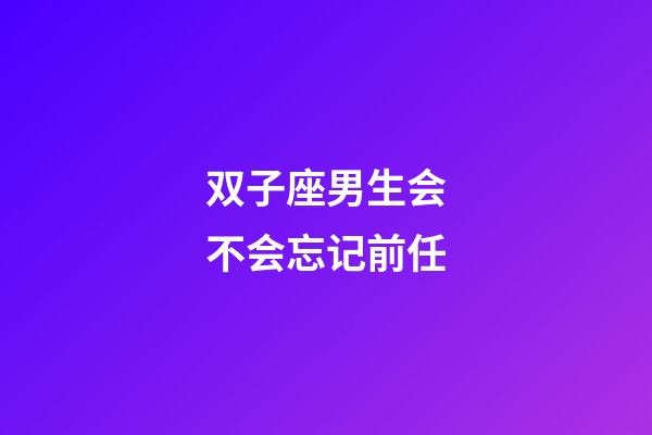双子座男生会不会忘记前任-第1张-星座运势-玄机派