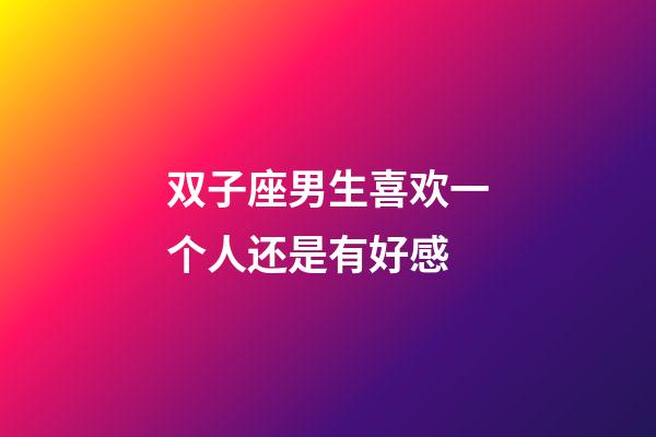 双子座男生喜欢一个人还是有好感-第1张-星座运势-玄机派