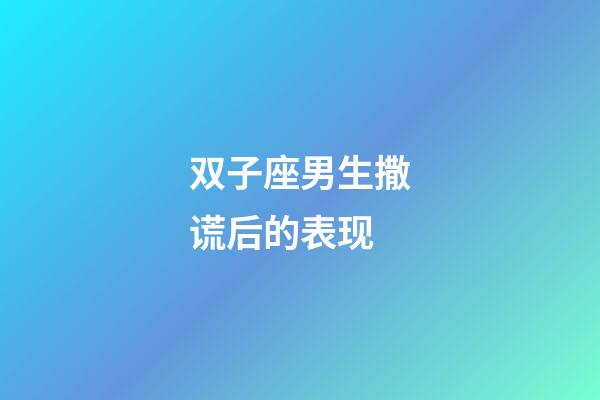 双子座男生撒谎后的表现-第1张-星座运势-玄机派