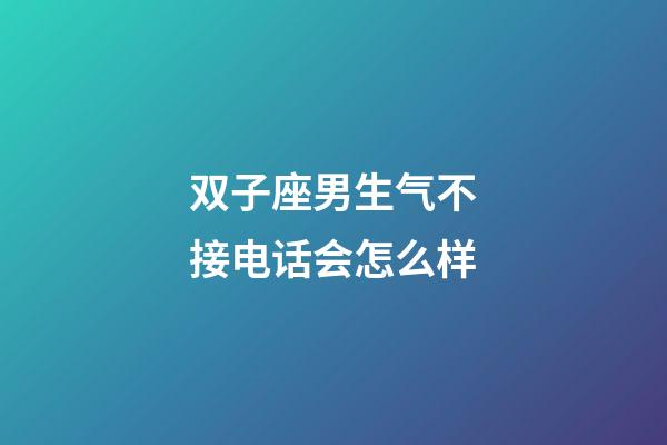 双子座男生气不接电话会怎么样-第1张-星座运势-玄机派