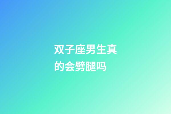 双子座男生真的会劈腿吗-第1张-星座运势-玄机派