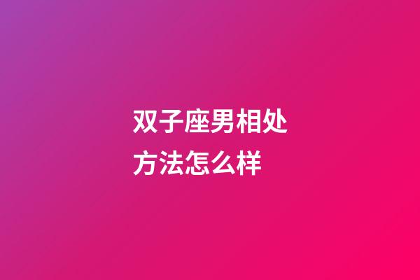 双子座男相处方法怎么样-第1张-星座运势-玄机派
