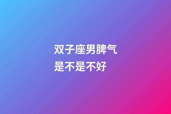 双子座男脾气是不是不好-第1张-星座运势-玄机派