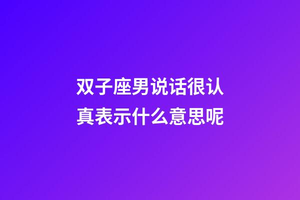 双子座男说话很认真表示什么意思呢-第1张-星座运势-玄机派
