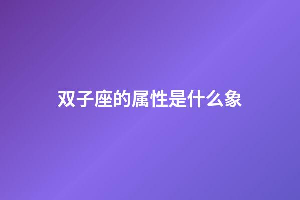 双子座的属性是什么象-第1张-星座运势-玄机派