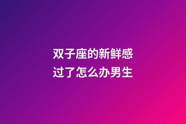 双子座的新鲜感过了怎么办男生-第1张-星座运势-玄机派