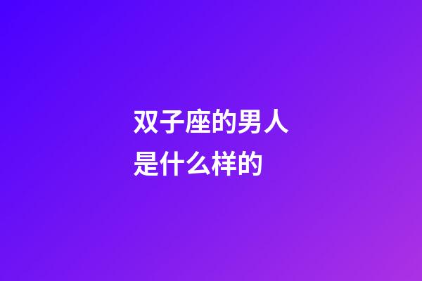 双子座的男人是什么样的-第1张-星座运势-玄机派