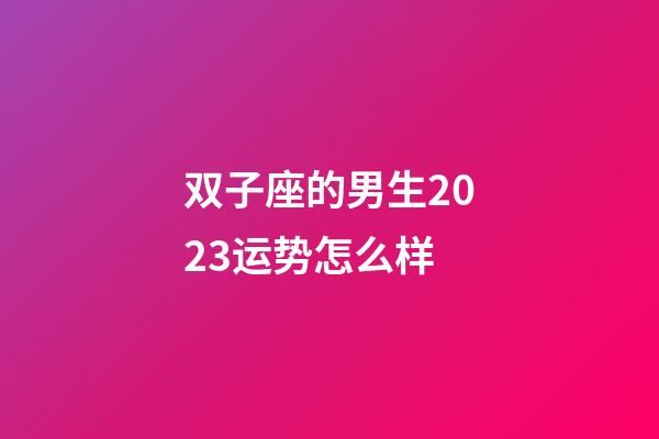 双子座的男生2023运势怎么样-第1张-星座运势-玄机派