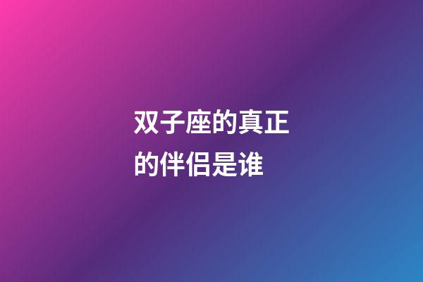 双子座的真正的伴侣是谁-第1张-星座运势-玄机派