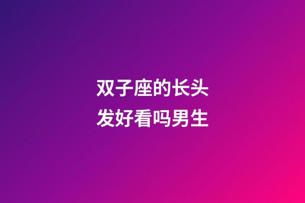 双子座的长头发好看吗男生-第1张-星座运势-玄机派
