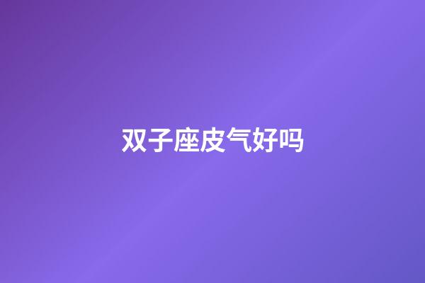 双子座皮气好吗-第1张-星座运势-玄机派