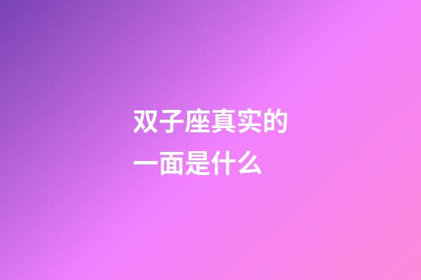 双子座真实的一面是什么-第1张-星座运势-玄机派