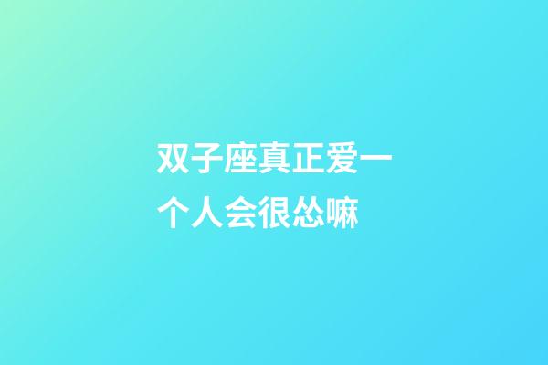双子座真正爱一个人会很怂嘛-第1张-星座运势-玄机派