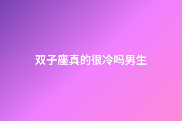 双子座真的很冷吗男生-第1张-星座运势-玄机派
