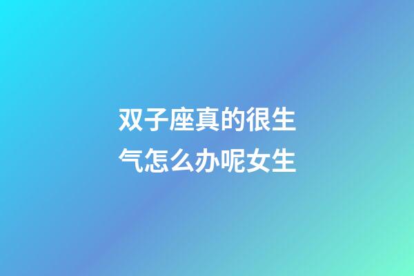 双子座真的很生气怎么办呢女生-第1张-星座运势-玄机派