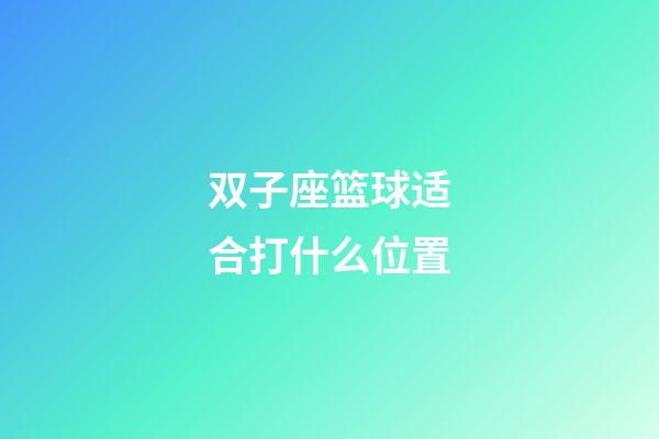 双子座篮球适合打什么位置-第1张-星座运势-玄机派