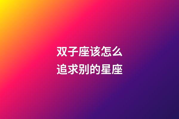 双子座该怎么追求别的星座-第1张-星座运势-玄机派