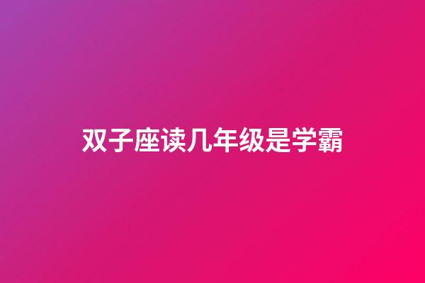 双子座读几年级是学霸-第1张-星座运势-玄机派