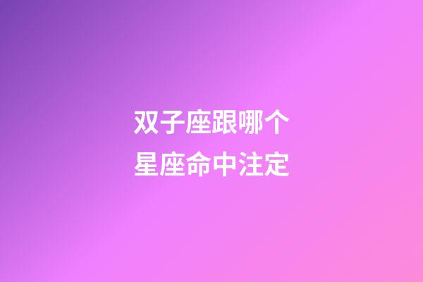 双子座跟哪个星座命中注定-第1张-星座运势-玄机派