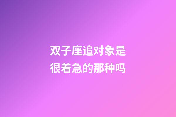 双子座追对象是很着急的那种吗-第1张-星座运势-玄机派