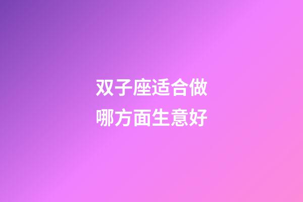 双子座适合做哪方面生意好-第1张-星座运势-玄机派