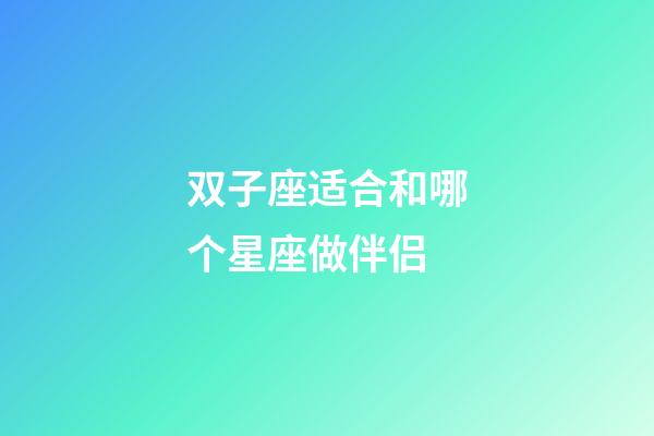 双子座适合和哪个星座做伴侣-第1张-星座运势-玄机派