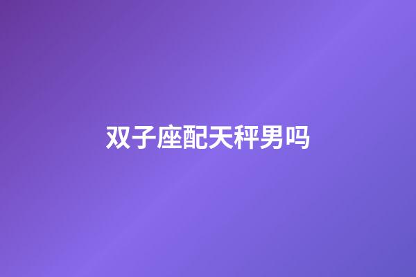 双子座配天秤男吗-第1张-星座运势-玄机派