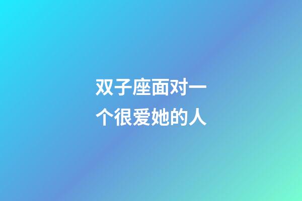 双子座面对一个很爱她的人-第1张-星座运势-玄机派
