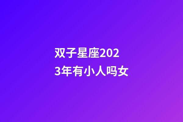 双子星座2023年有小人吗女-第1张-星座运势-玄机派