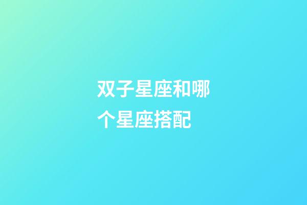 双子星座和哪个星座搭配-第1张-星座运势-玄机派