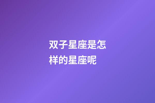 双子星座是怎样的星座呢-第1张-星座运势-玄机派