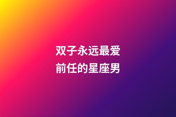 双子永远最爱前任的星座男-第1张-星座运势-玄机派
