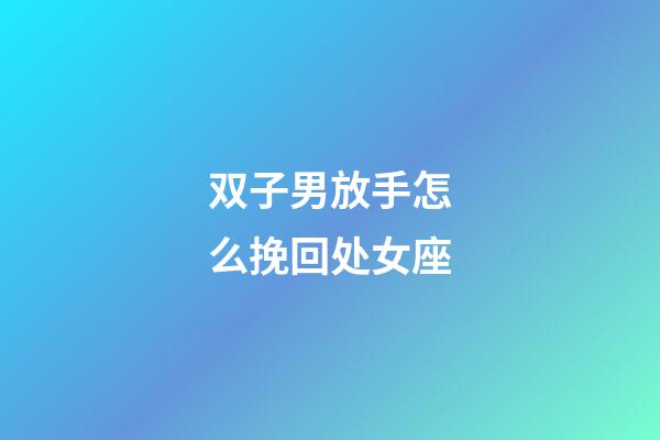 双子男放手怎么挽回处女座-第1张-星座运势-玄机派