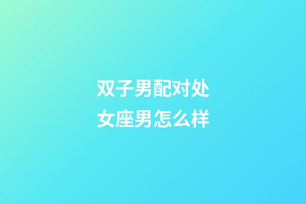 双子男配对处女座男怎么样-第1张-星座运势-玄机派