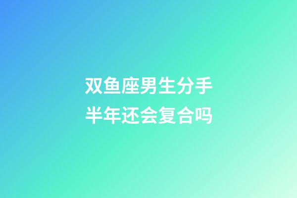 双鱼座男生分手半年还会复合吗-第1张-星座运势-玄机派