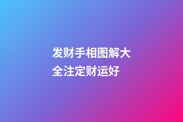 发财手相图解大全注定财运好