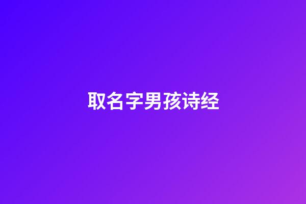 取名字男孩诗经(起名字男孩诗经)-第1张-男孩起名-玄机派